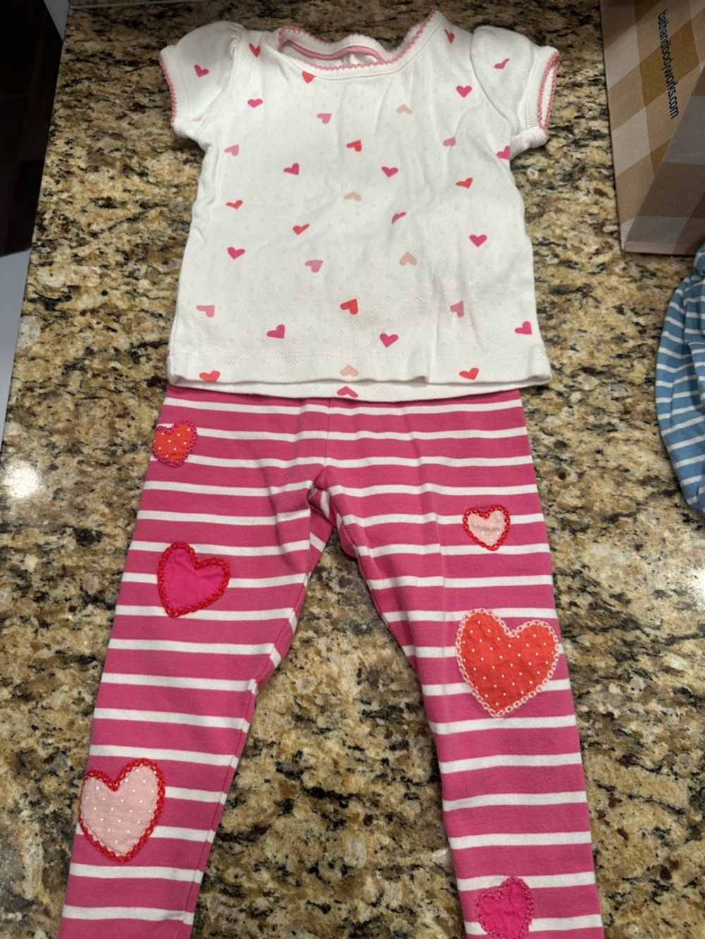 Mini boden hearts set and corduroy pants